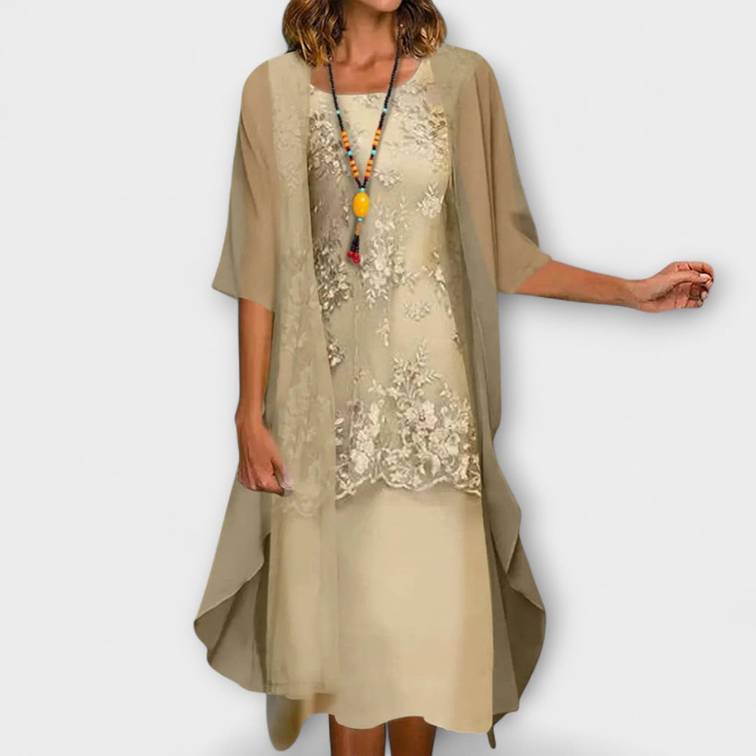Janelle | Elegant Chiffon Two-Piece Set