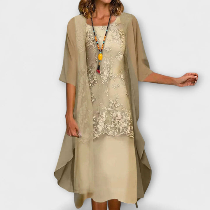 Janelle | Elegant Chiffon Two-Piece Set