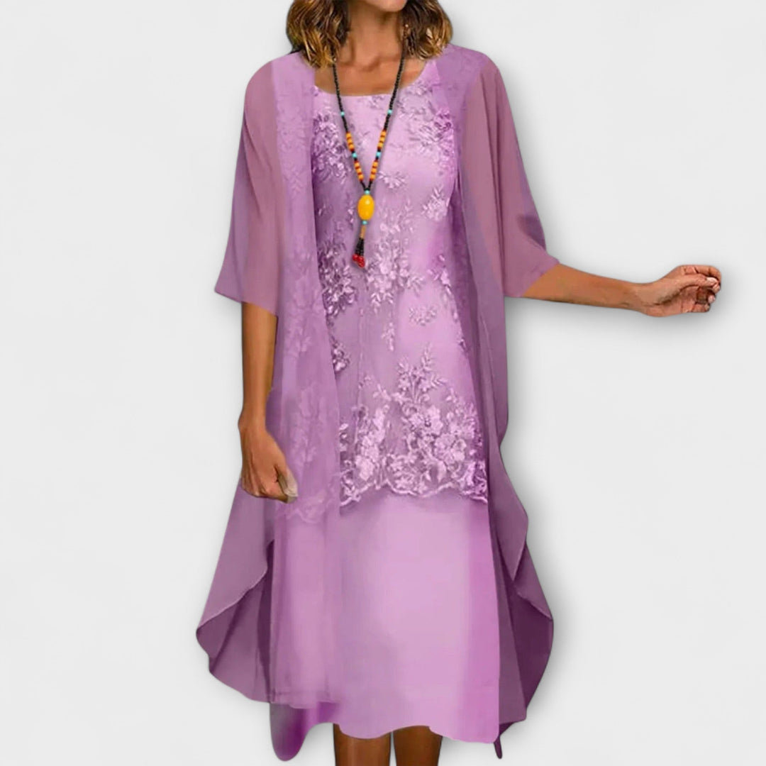 Janelle | Elegant Chiffon Two-Piece Set