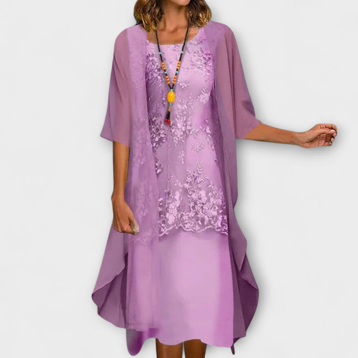 Janelle | Elegant Chiffon Two-Piece Set