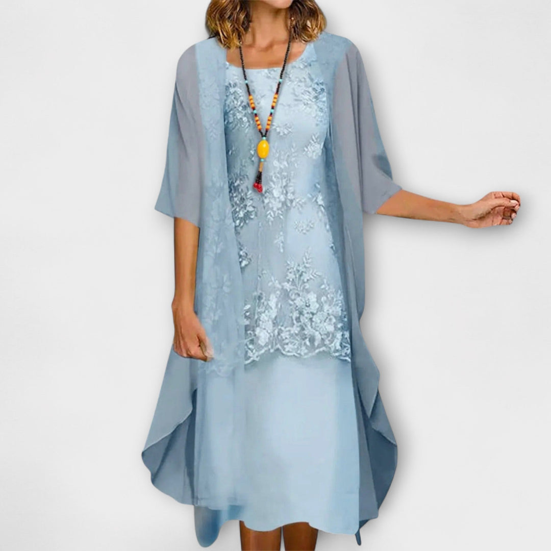 Janelle | Elegant Chiffon Two-Piece Set
