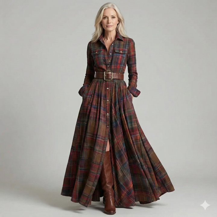 Bryanna | Plaid Maxi Dress