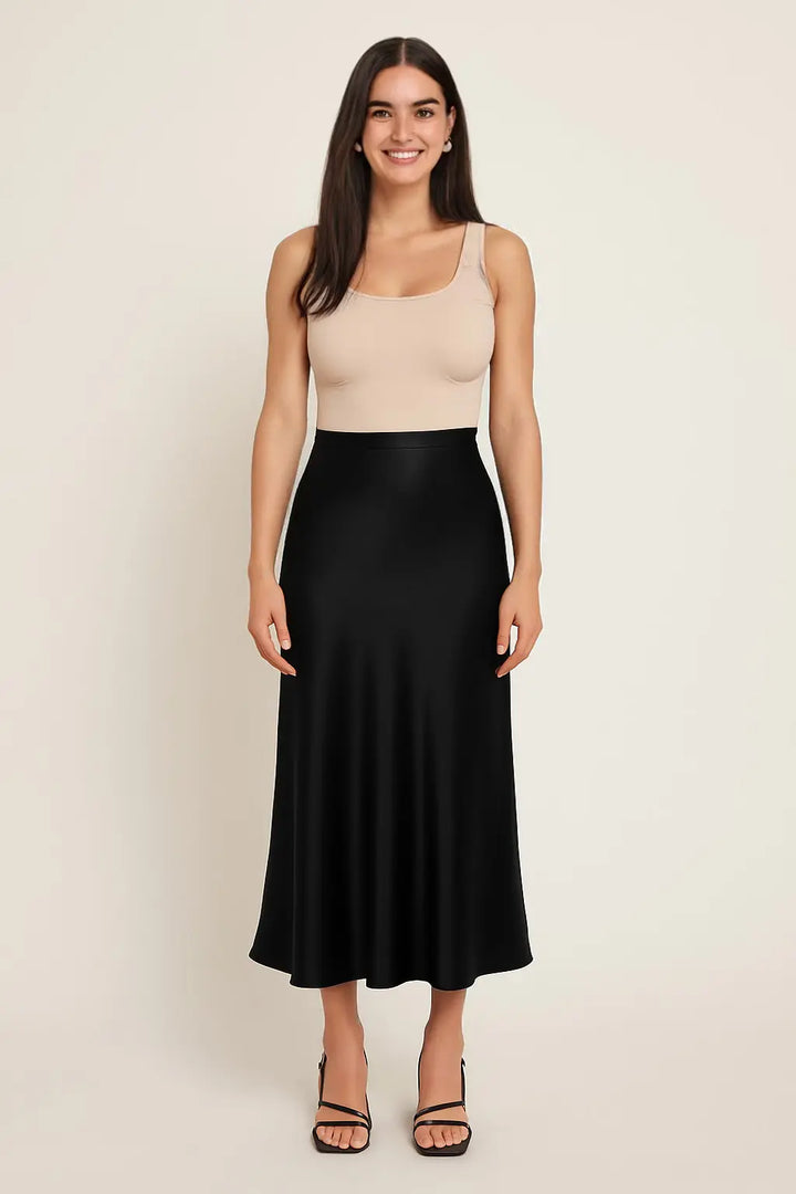Muse – The Iconic Silky Midi Skirt