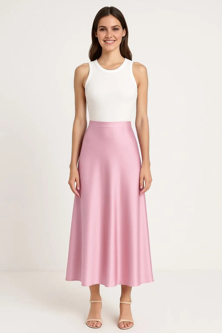 Muse – The Iconic Silky Midi Skirt
