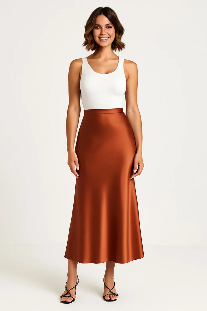 Muse – The Iconic Silky Midi Skirt