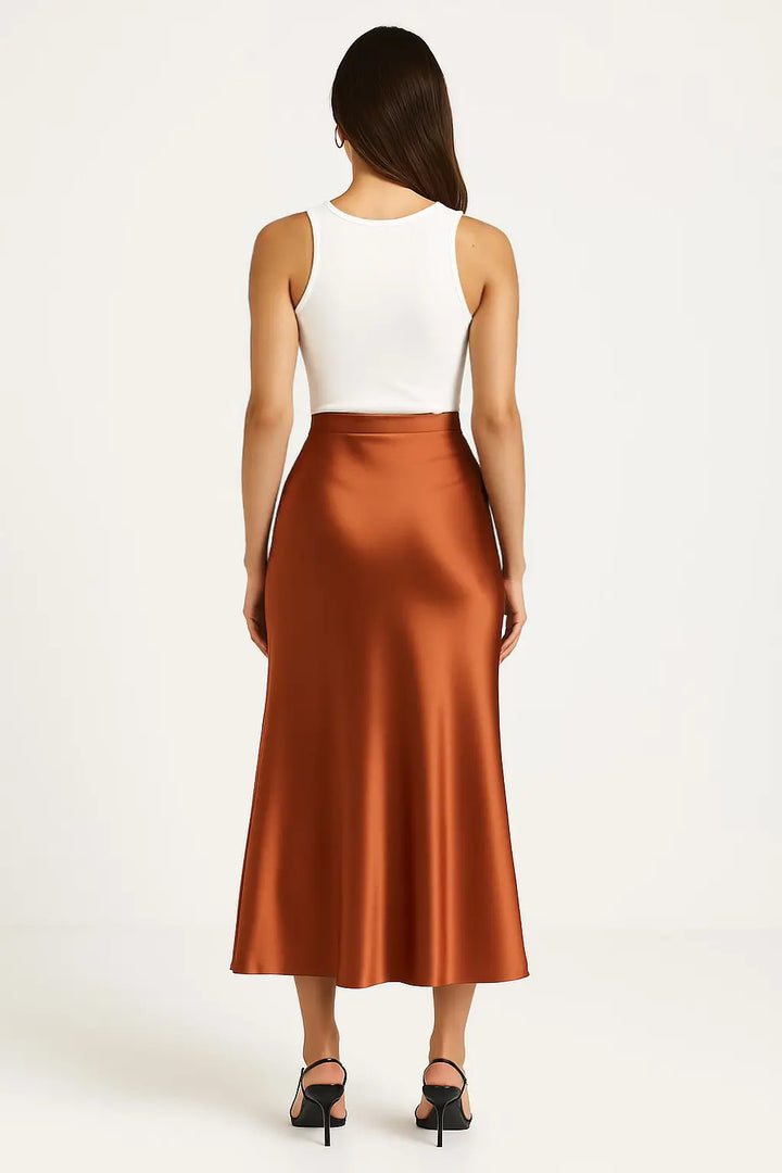 Muse – The Iconic Silky Midi Skirt