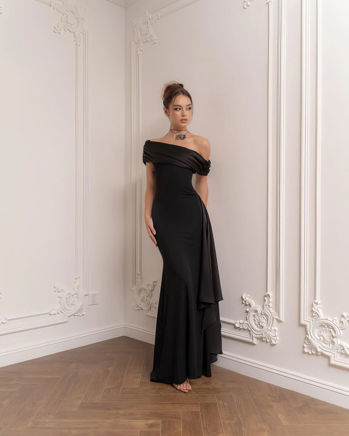 Romantique | Satin Draped Hourglass Dress