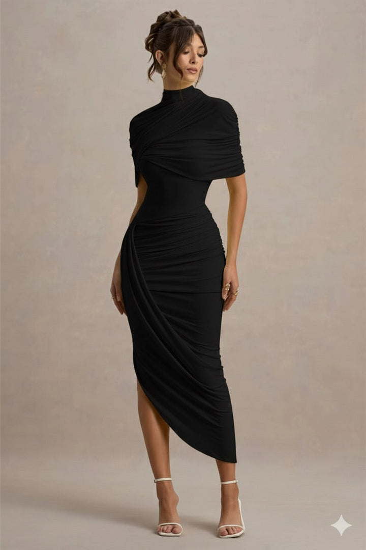 Lyra | Bodycon Maxi Dress- Black