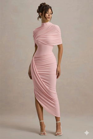 Lyra | Bodycon Maxi Dress - Pink