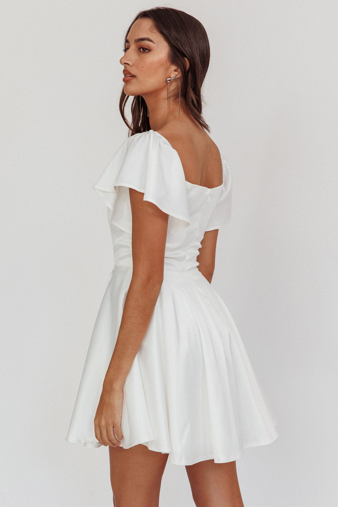 Tamelia | Flared Mini Dress - White