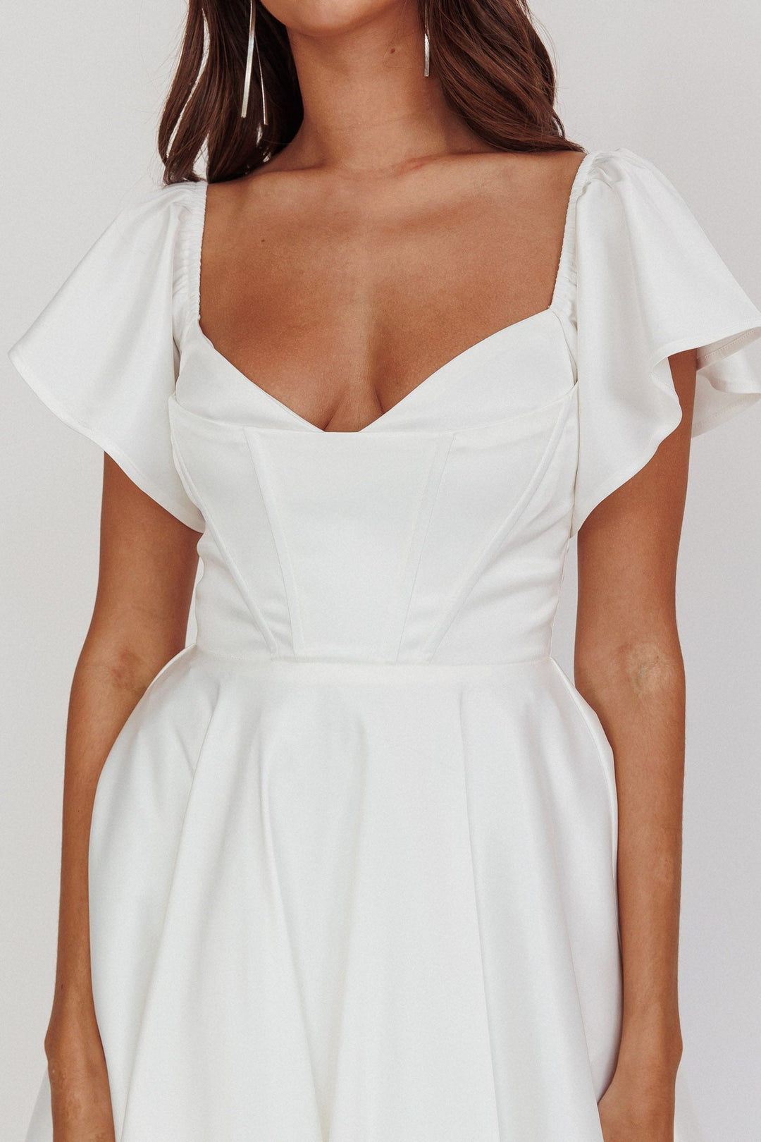 Tamelia | Flared Mini Dress - White