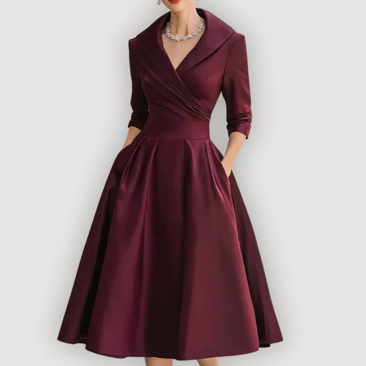 Leona - Timeless Elegance Midi Dress