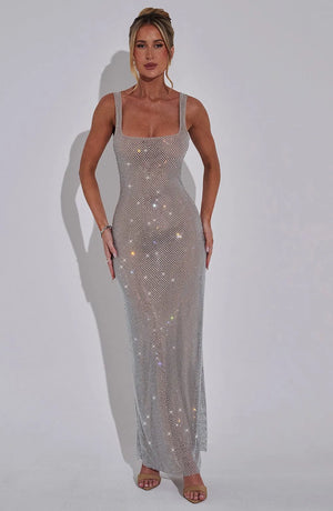 Lulu | Spotlight Hourglass Gown - Silver