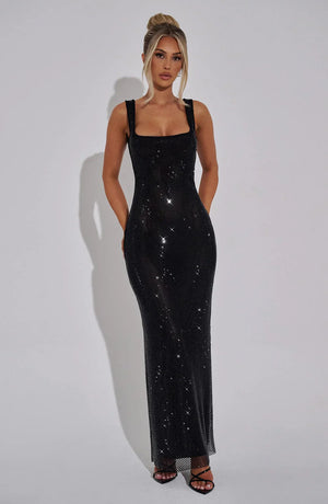Lulu | Spotlight Hourglass Gown - Black