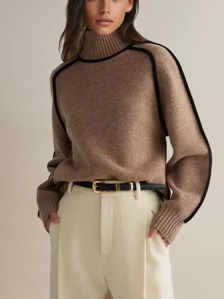 Esmé - Contrast Trim Turtleneck