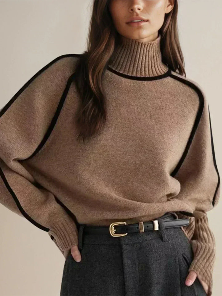 Esmé - Contrast Trim Turtleneck