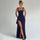 Seraya | Open Back Slip Maxi Dress - Navy Blue