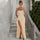 Seraya | Open Back Slip Maxi Dress - Apricot