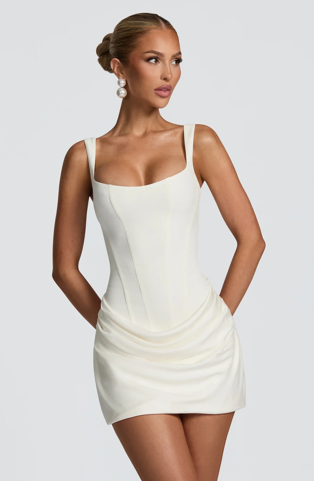 Orchidée | Draped Corset Mini Dress