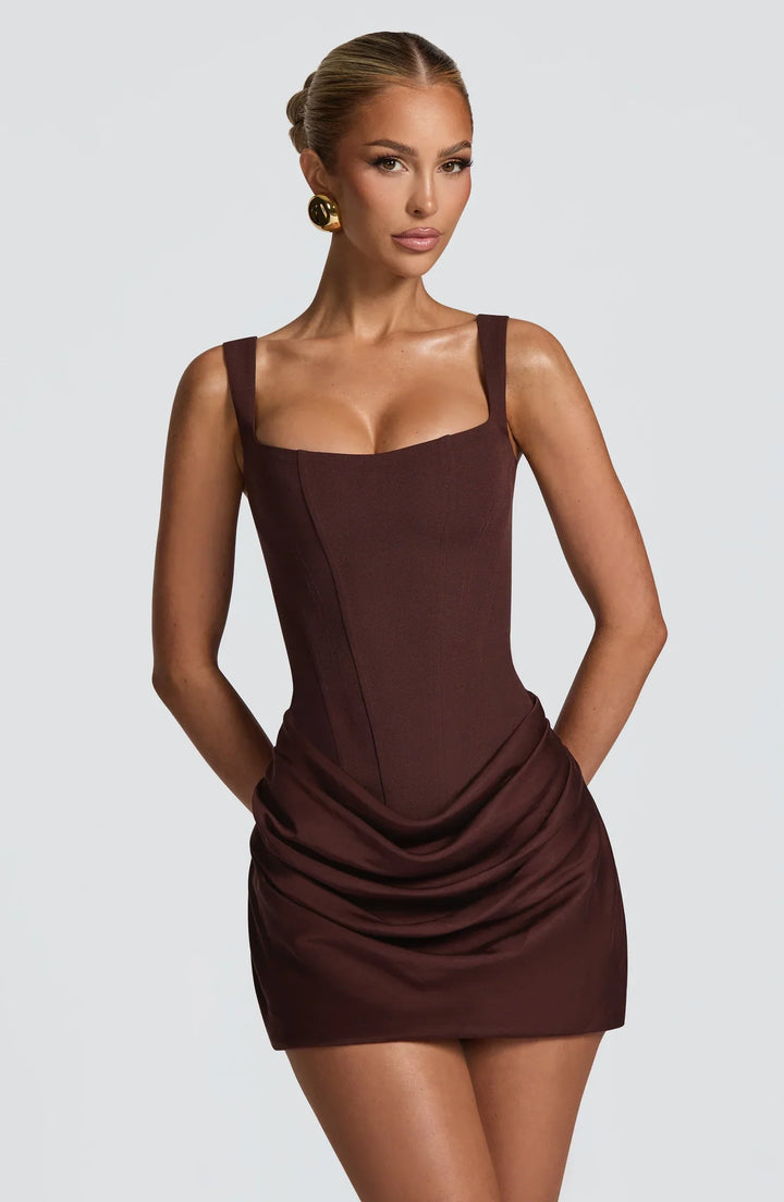 Orchidée | Draped Corset Mini Dress