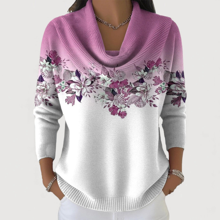 Liana - Soft Floral Knit Jumper
