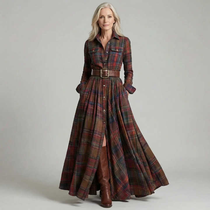 Bryanna | Plaid Maxi Dress