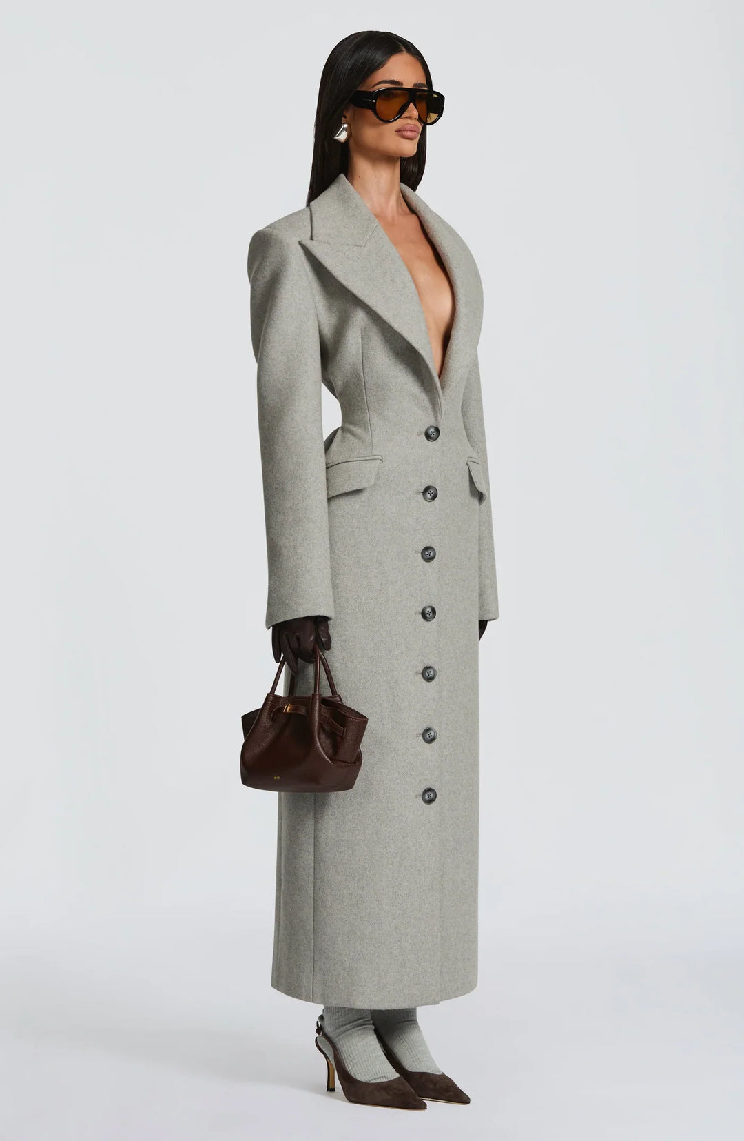 Paris | Sculptural Elegance Coat - Grey