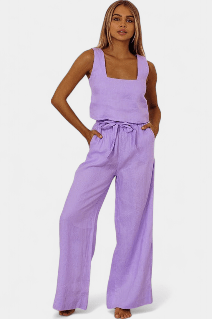 Pascuala | Sleeveless Top &amp; Trousers