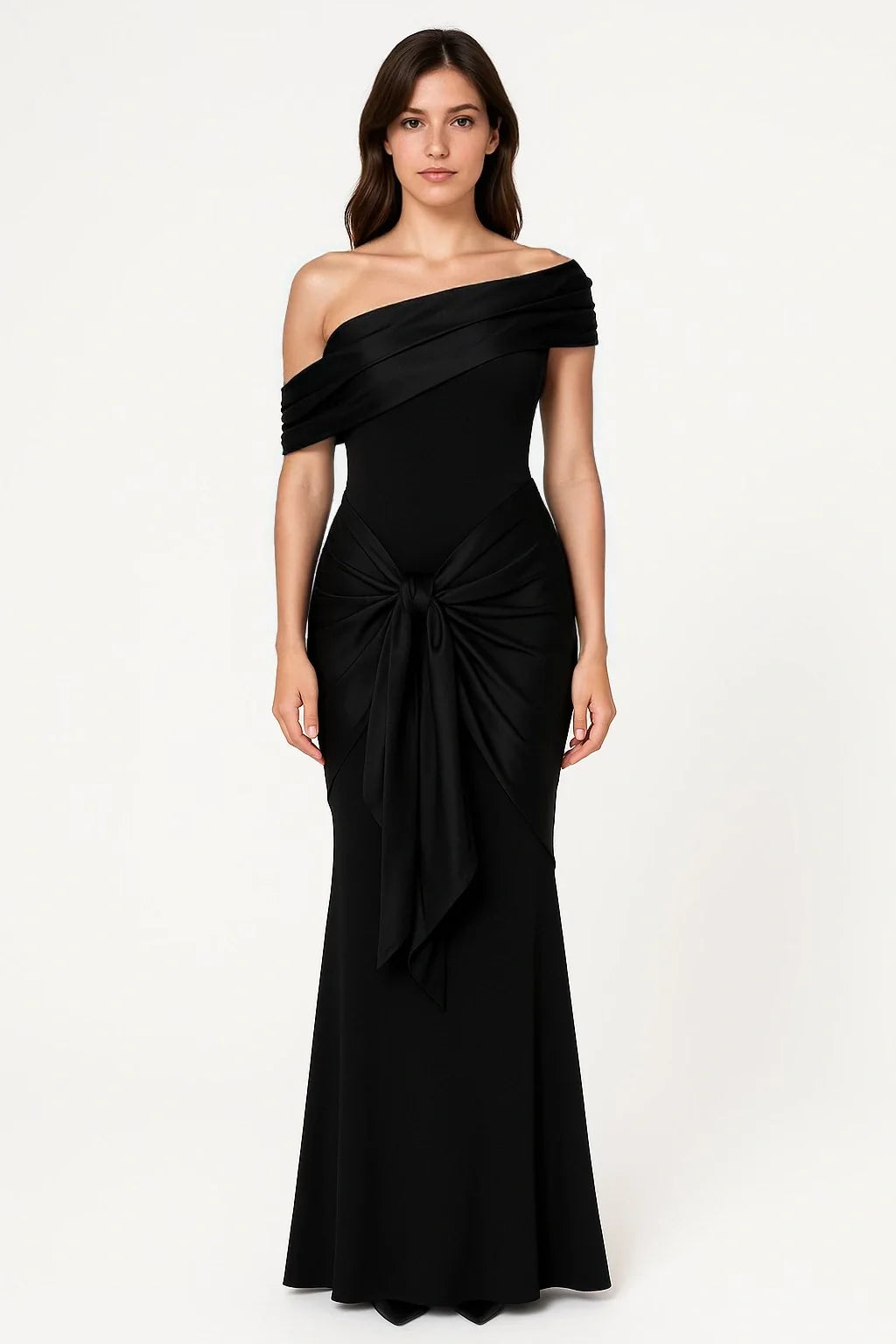 Romantique | Satin Draped Hourglass Dress