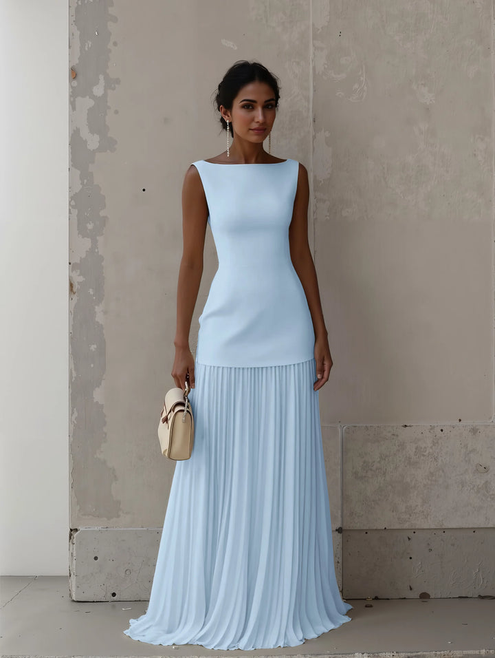 Céline | Elegant Pleated Evening Two-Piece Dress