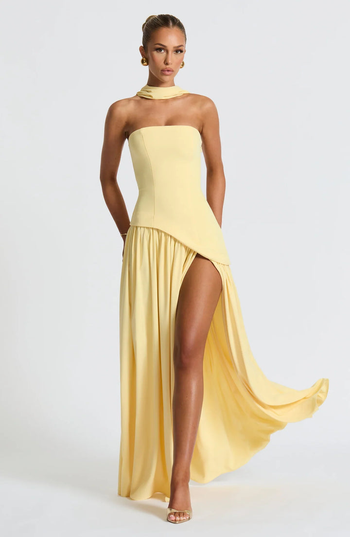 Valoria | Sculpture Romance Gown - Butter Yellow