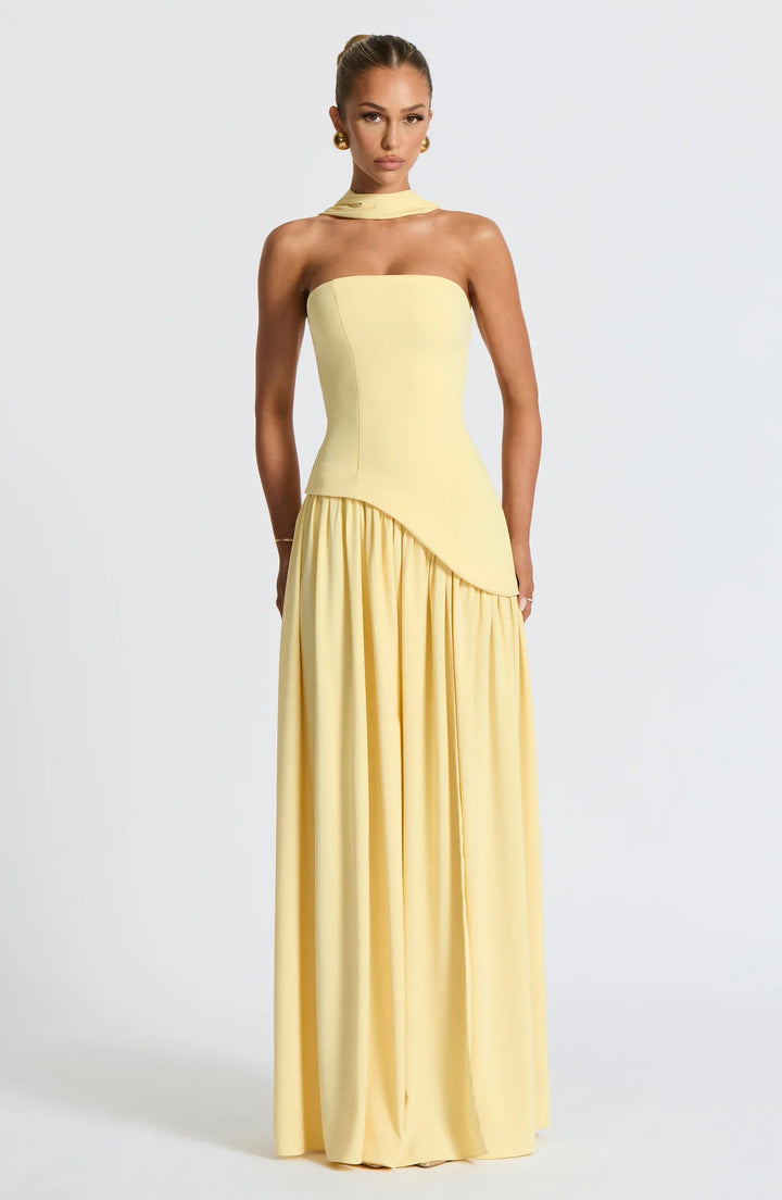 Valoria | Sculpture Romance Gown - Butter Yellow