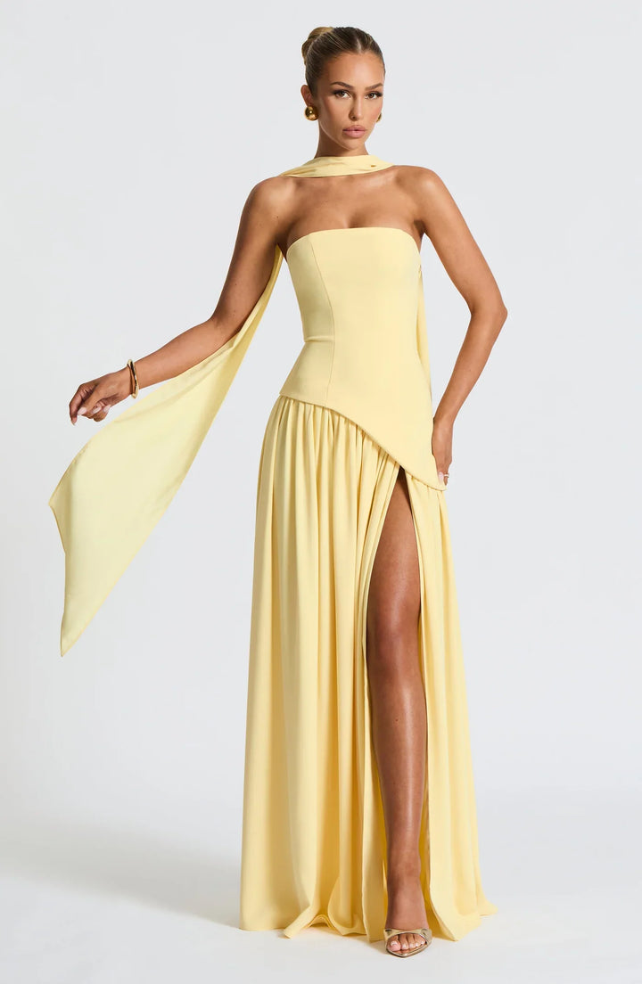 Valoria | Sculpture Romance Gown - Butter Yellow