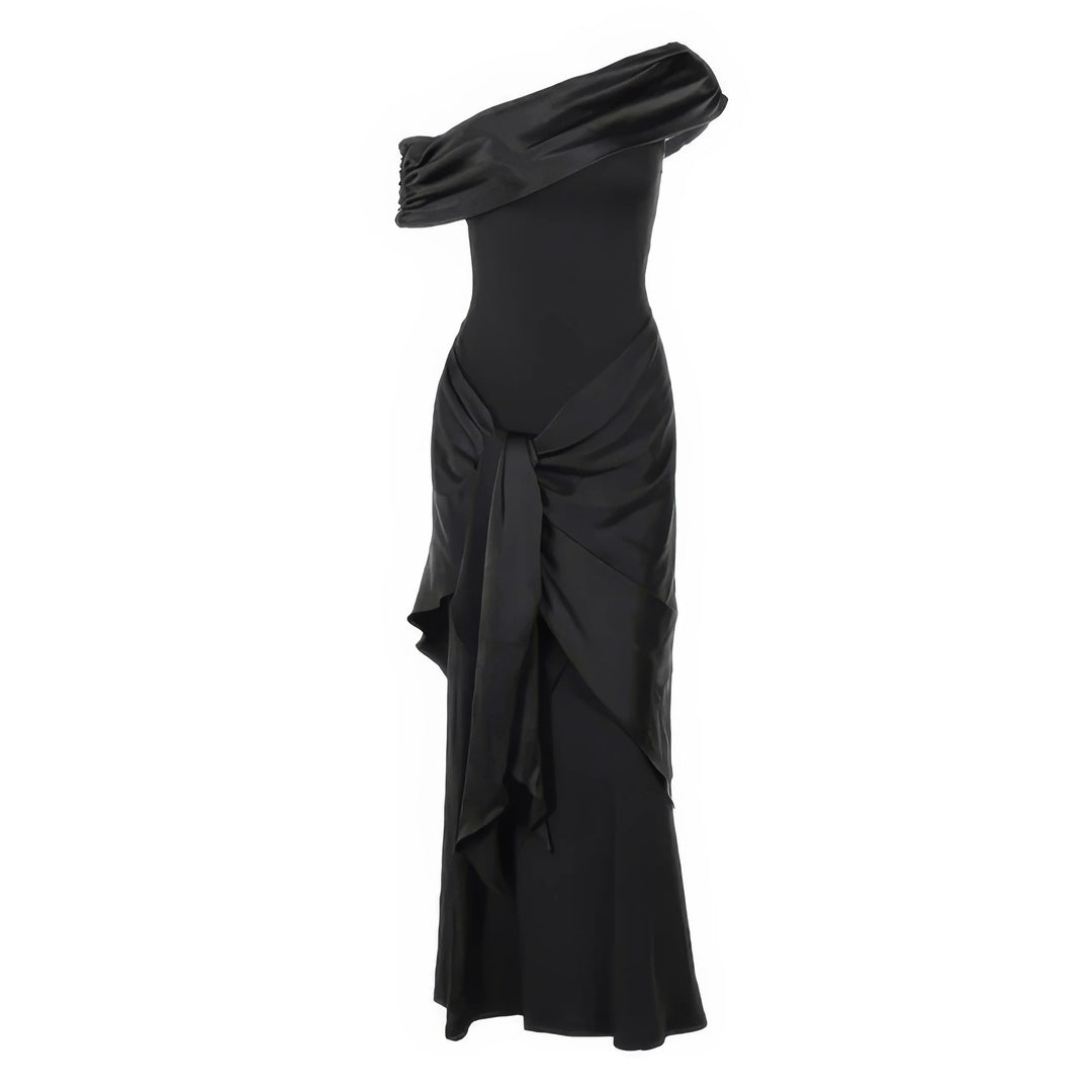 Romantique | Satin Draped Hourglass Dress