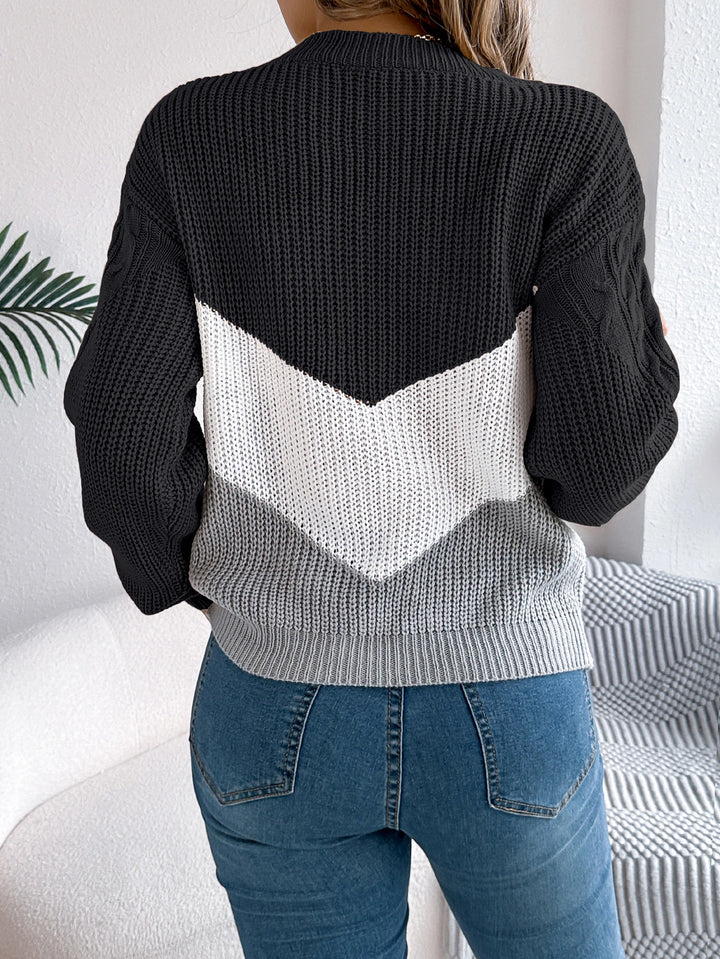 Mira - Colourblock Knit Jumper
