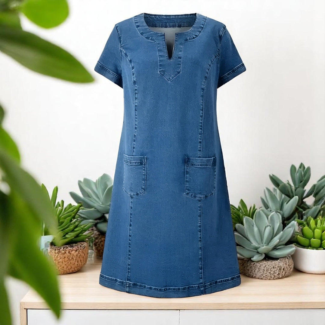 Gidget | Denim Button Midi Dress