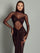 Elara | Sheer Mesh Pleated Maxi Dress