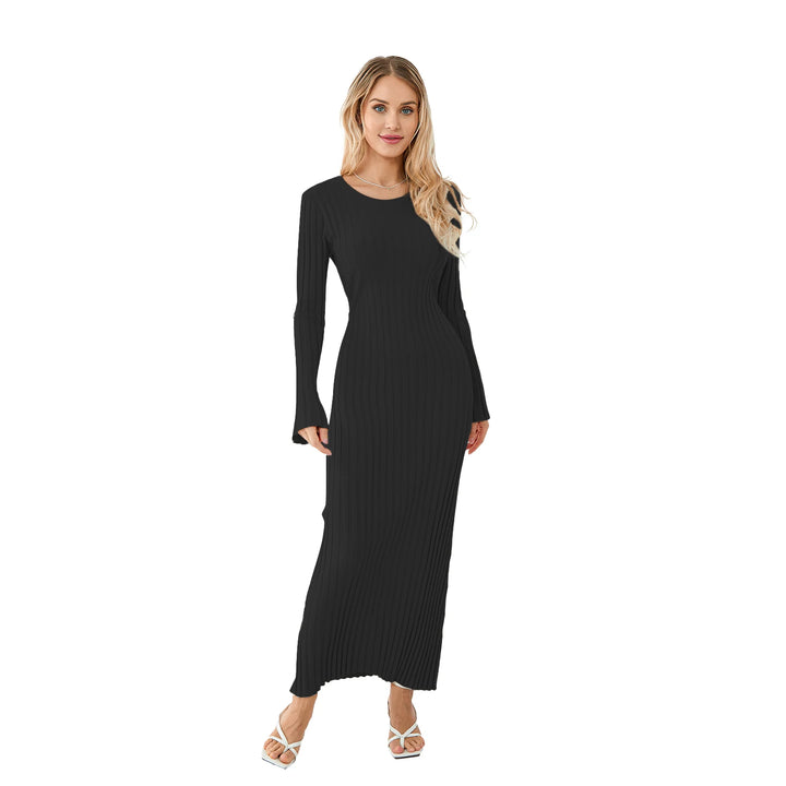 Mia - Ribbed Knit Maxi Dress