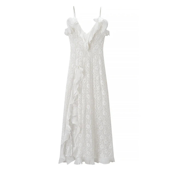 Zarelle | Ruffle Cut-Out Maxi Dress