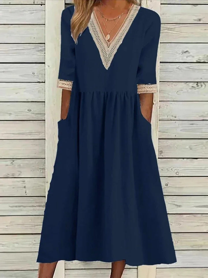 Estella | Breezy Lace Midi Dress
