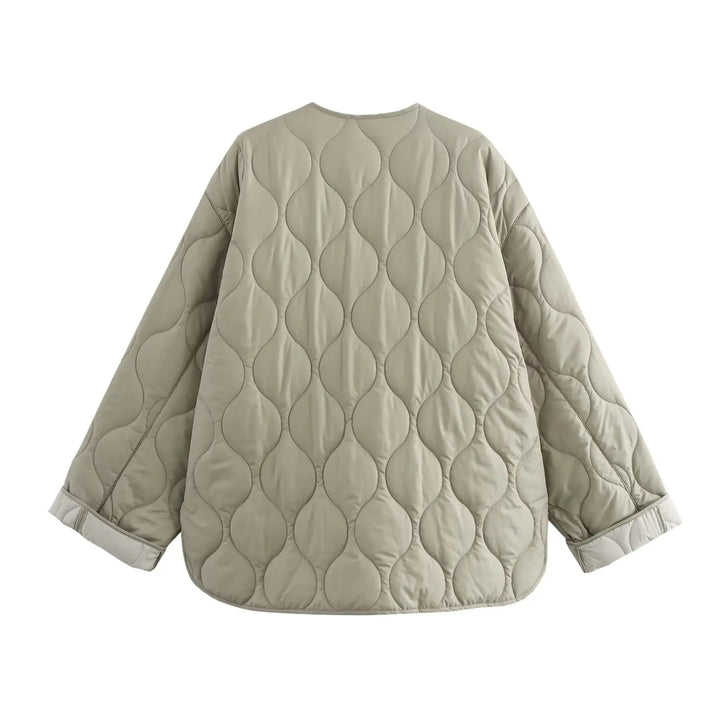 Arden - Collarless Quilted Jacket