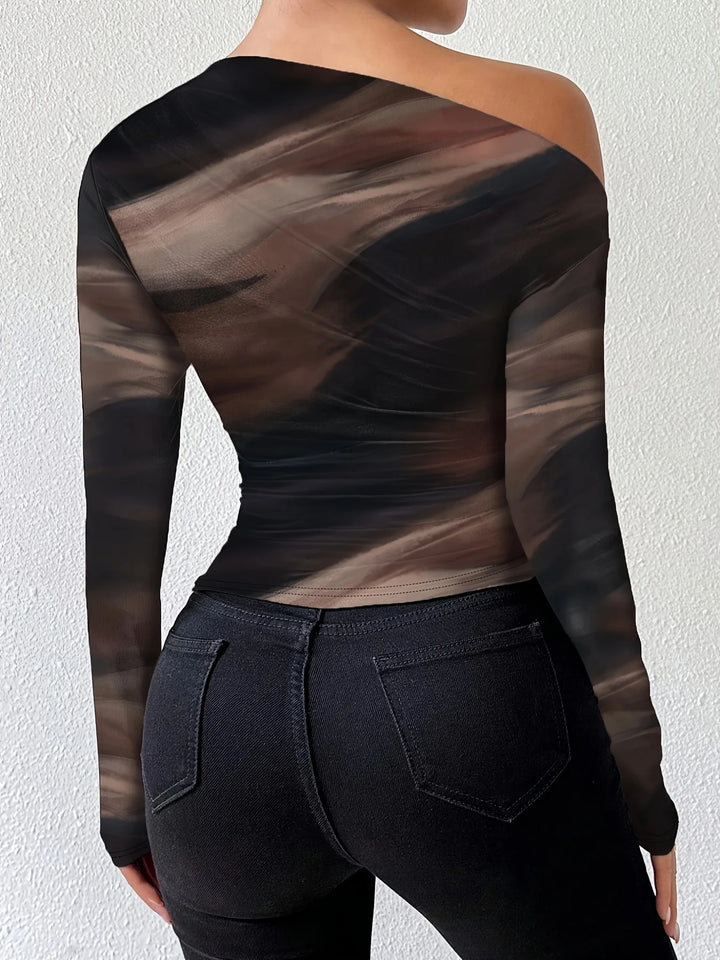 Nadia - One-Shoulder Sculpt Top