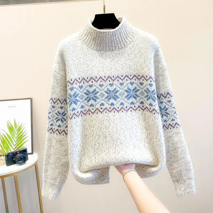 Nadine | Elegant Jacquard Knit Sweater
