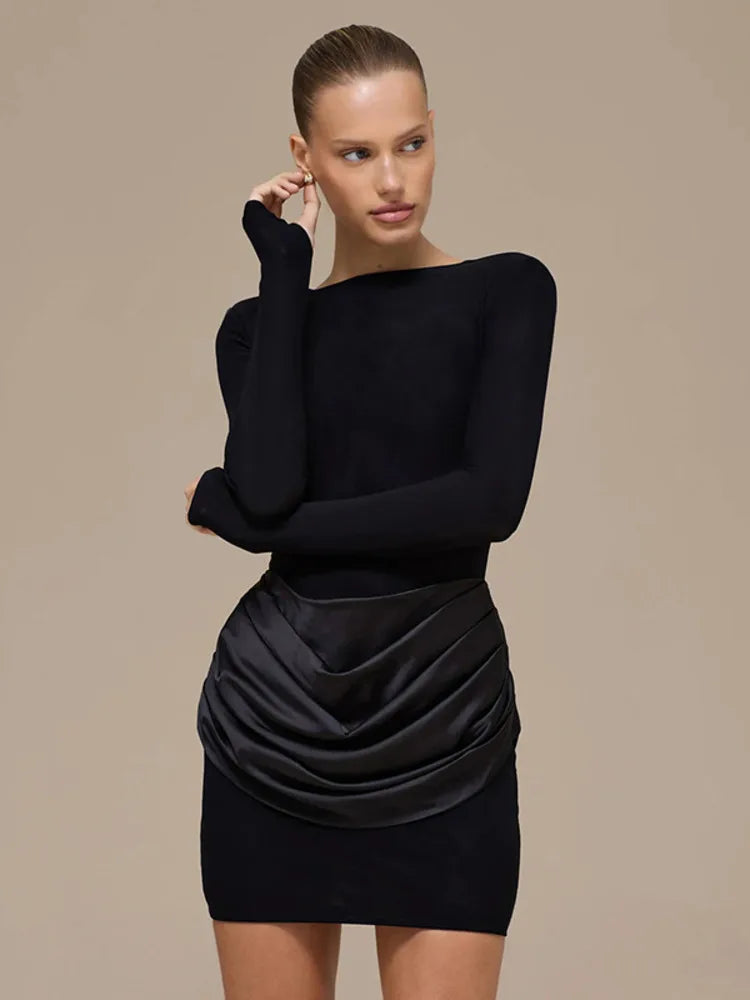 Nyla - Sculpted Drape Mini Dress