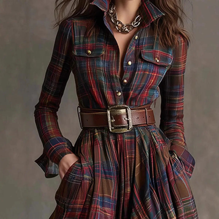 Bryanna | Plaid Maxi Dress