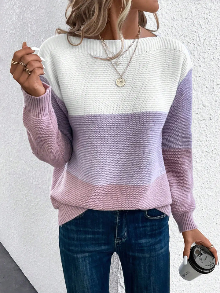 Elodie | Tricolour Patchwork Sweater
