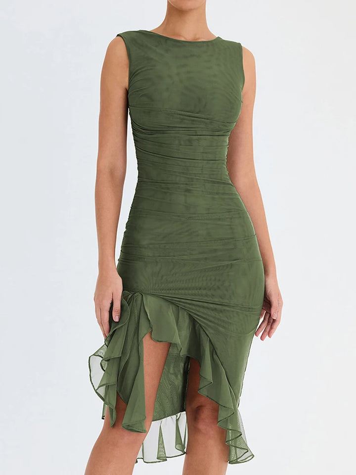 Isabella - Ruffle Midi Dress