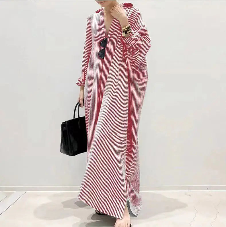 Giselle | Striped Shirt Maxi Dress