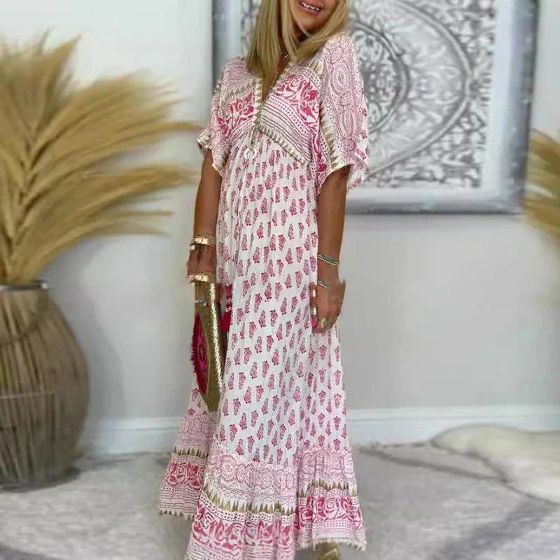 Mariala | Vibrant Bohemian Maxi Dress