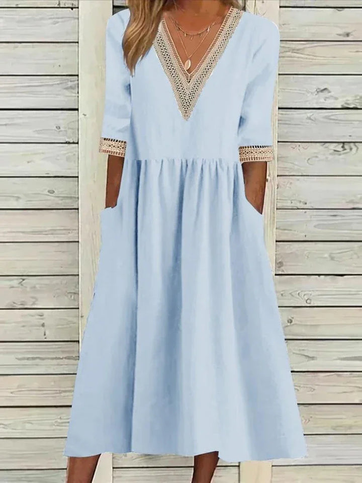 Estella | Breezy Lace Midi Dress